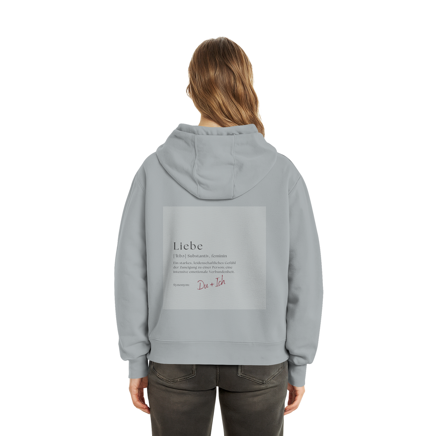 Liebe = Du+Ich - Fluffy Boxcut Hoodie