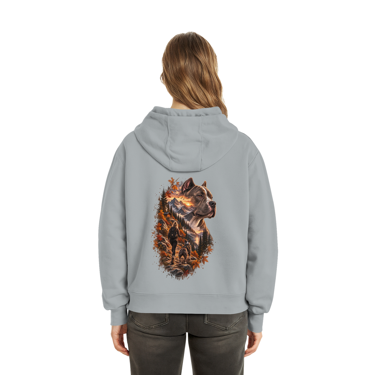 Dog Mountain Gray - Fluffy Boxcut Hoodie