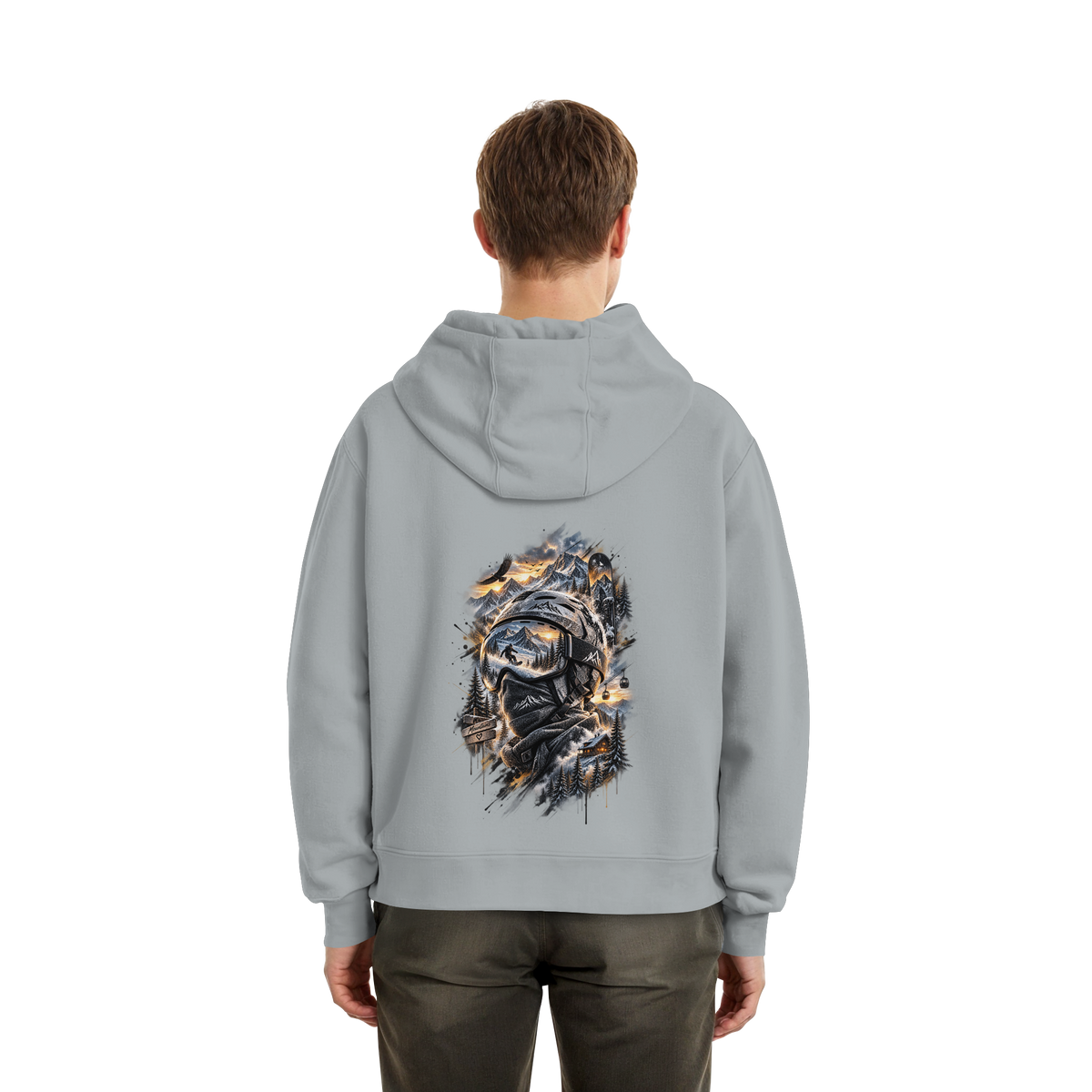 Ski Mountain - Fluffy Boxcut Hoodie