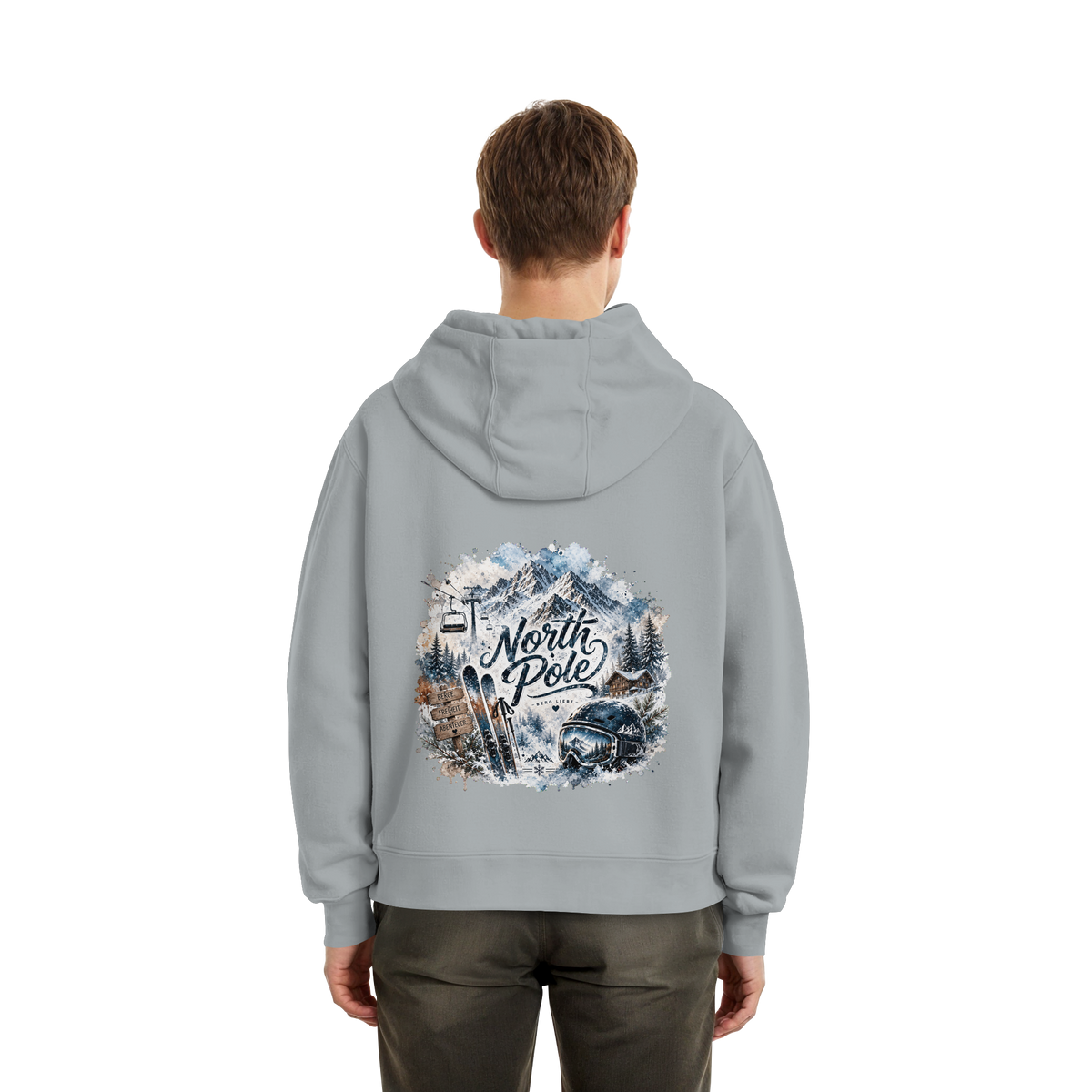 North Pole Ski - Fluffy Boxcut Hoodie