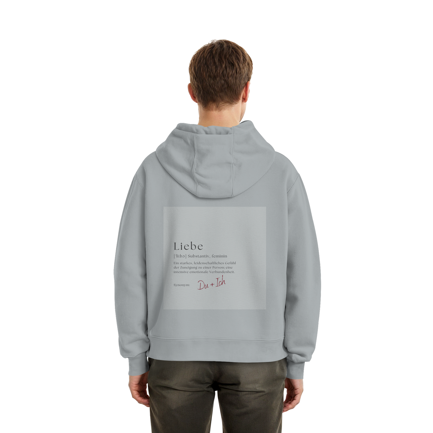 Liebe = Du+Ich - Fluffy Boxcut Hoodie