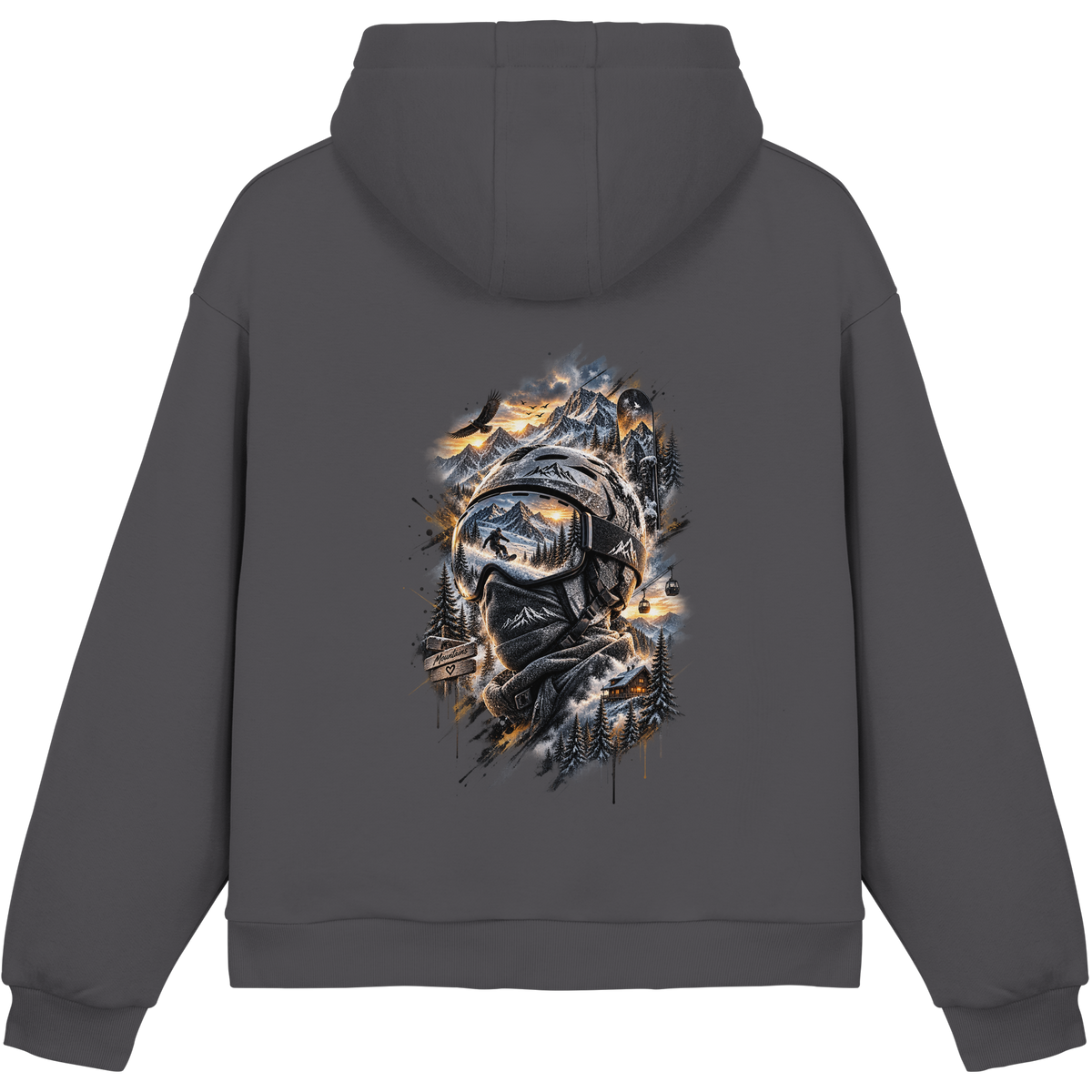 Ski Mountain - Fluffy Boxcut Hoodie