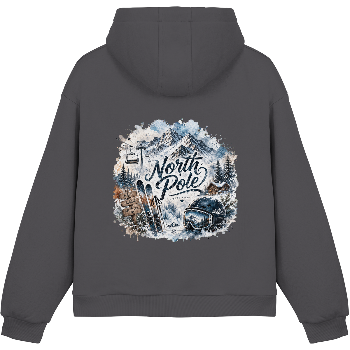 North Pole Ski - Fluffy Boxcut Hoodie