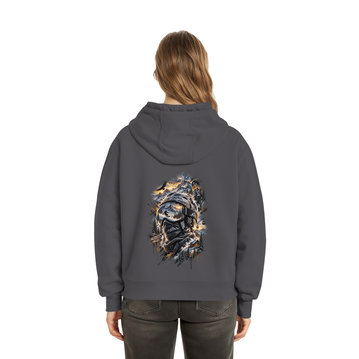 Ski Mountain - Fluffy Boxcut Hoodie