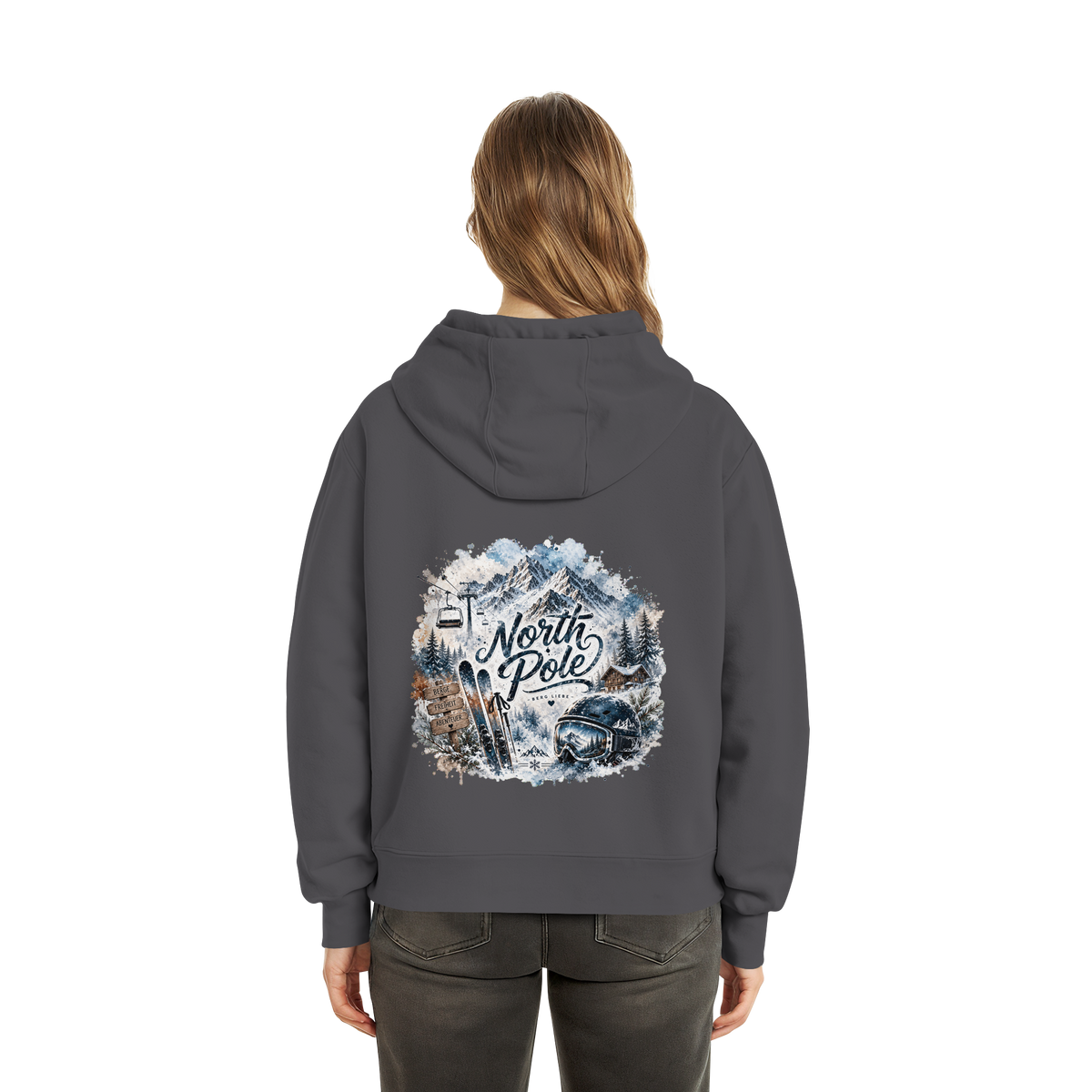North Pole Ski - Fluffy Boxcut Hoodie