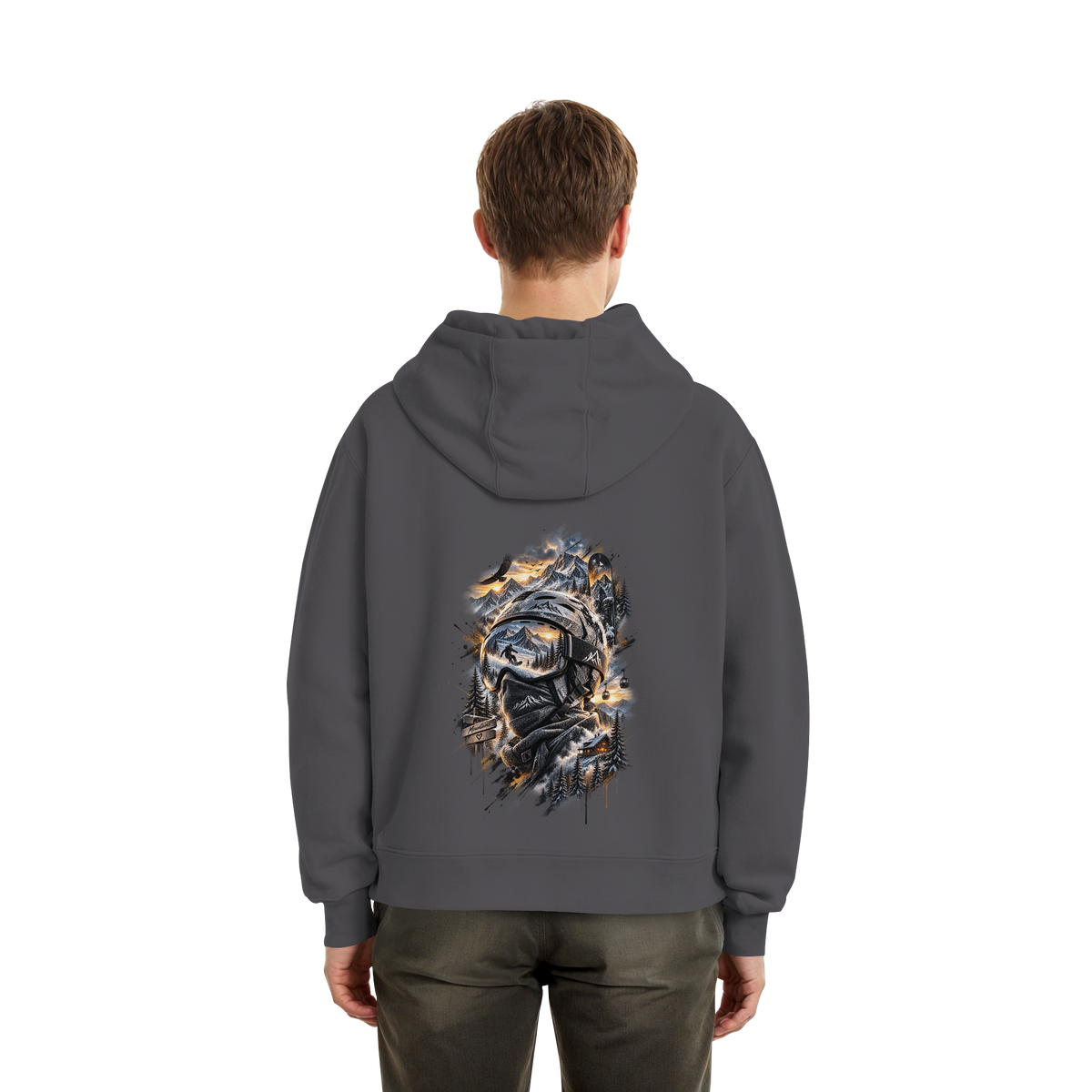 Ski Mountain - Fluffy Boxcut Hoodie