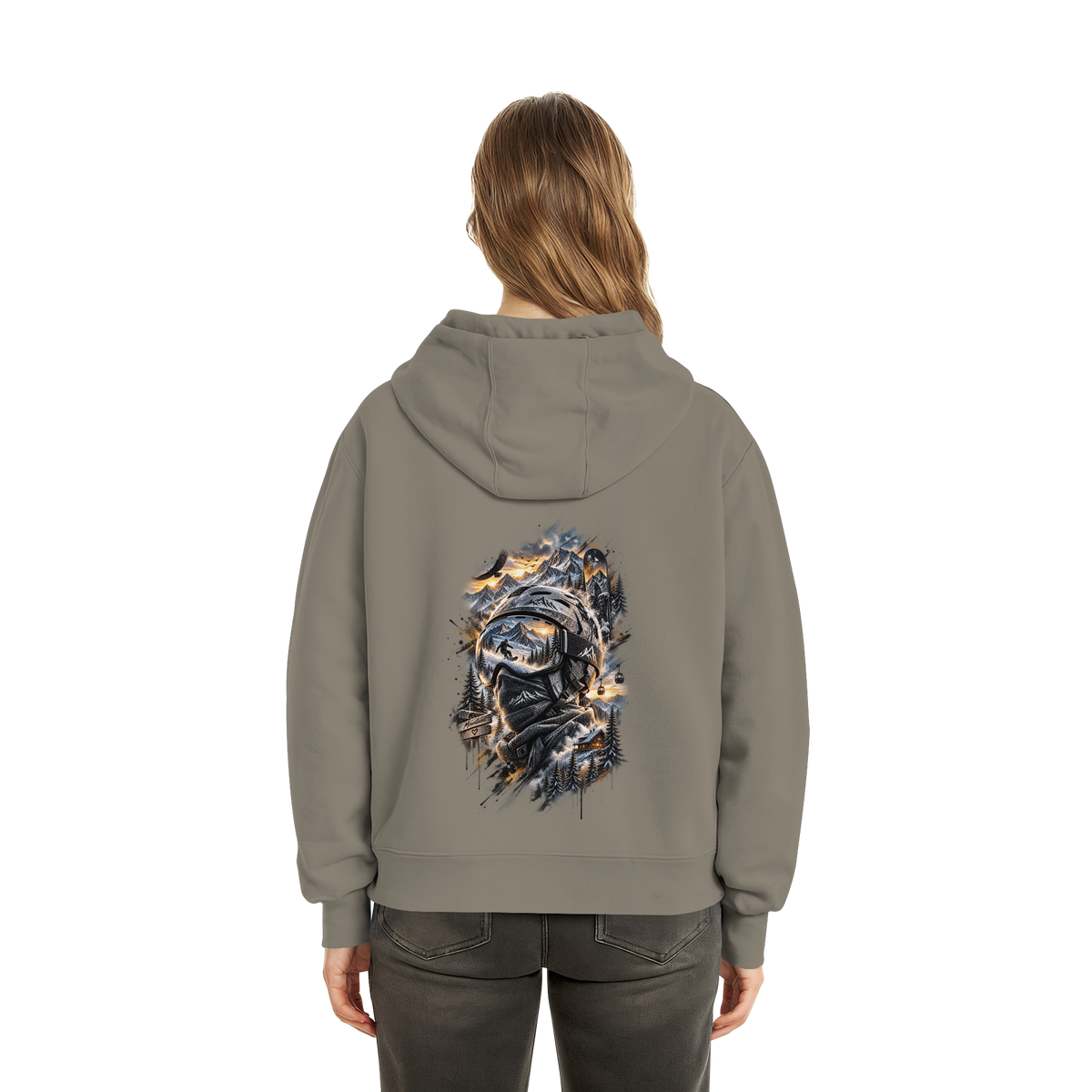 Ski Mountain - Fluffy Boxcut Hoodie