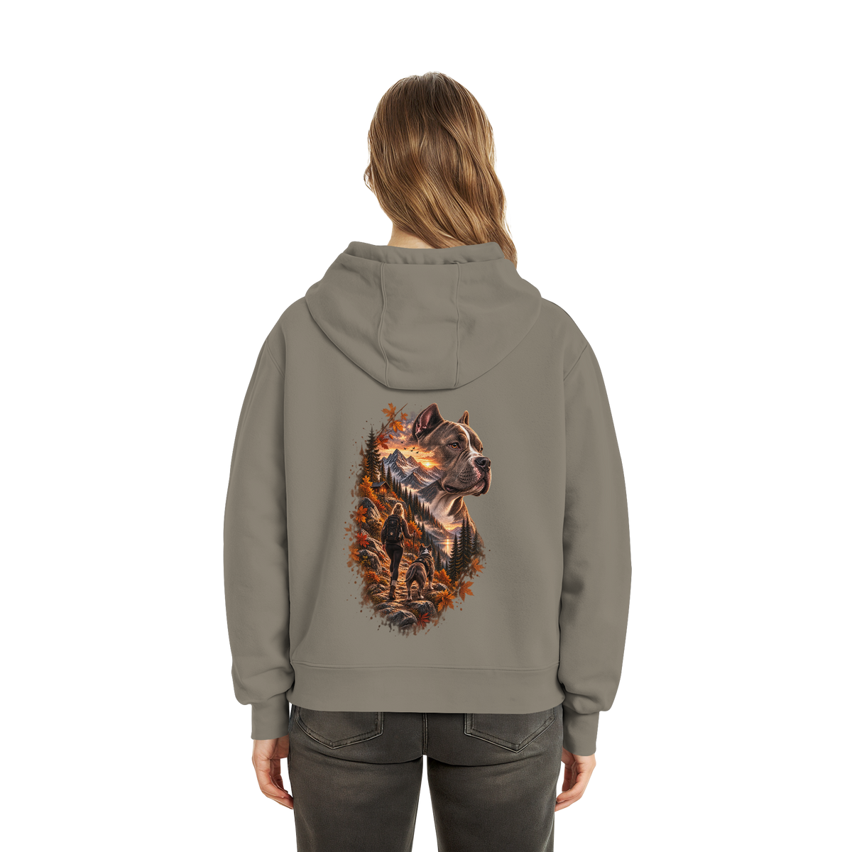 Dog Mountain Gray - Fluffy Boxcut Hoodie