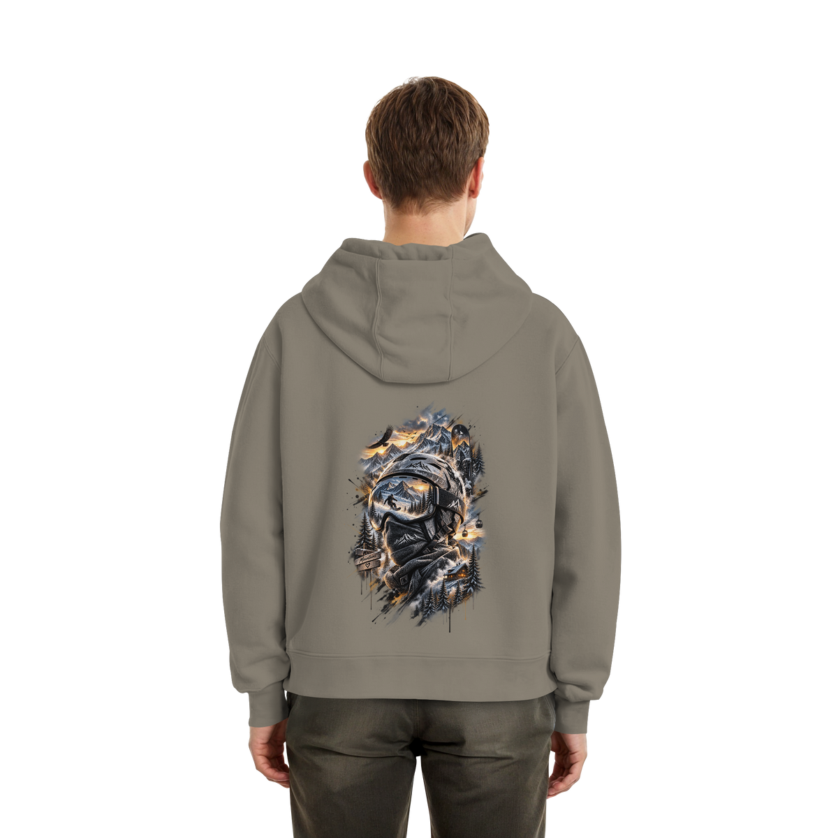 Ski Mountain - Fluffy Boxcut Hoodie