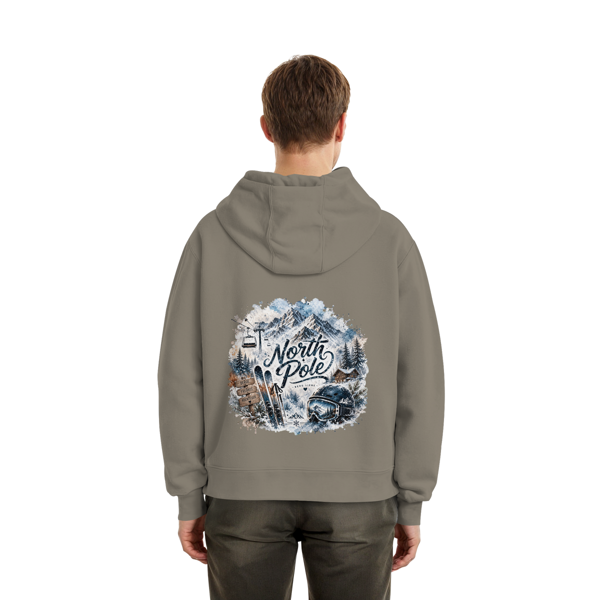 North Pole Ski - Fluffy Boxcut Hoodie