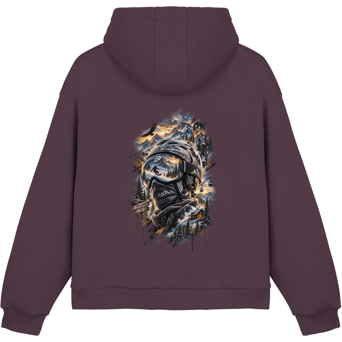 Ski Mountain - Fluffy Boxcut Hoodie