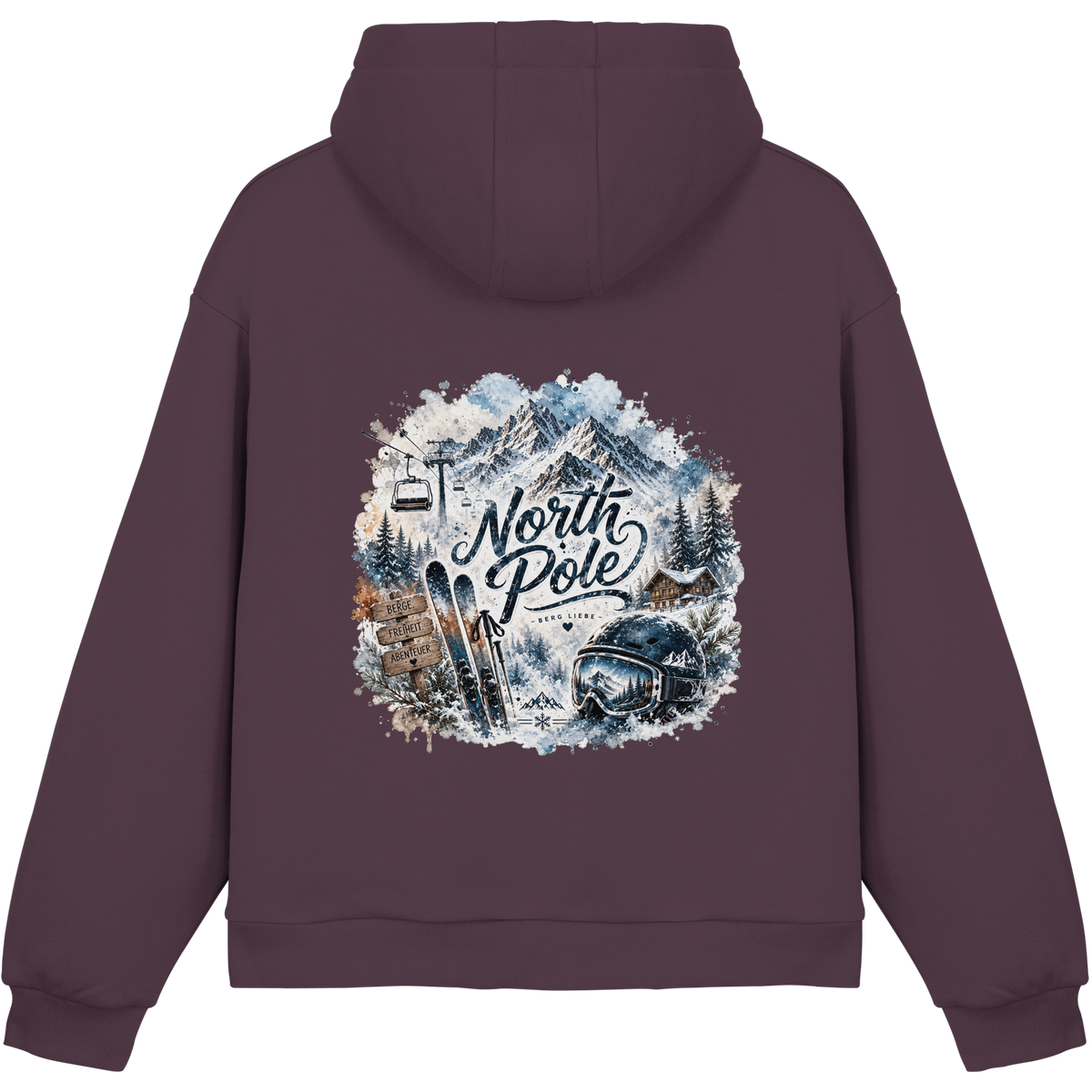 North Pole Ski - Fluffy Boxcut Hoodie