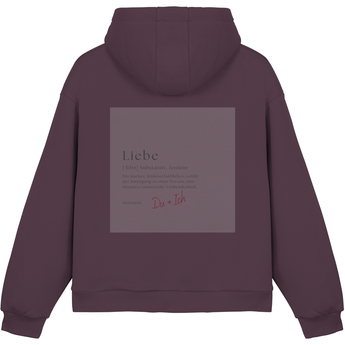 Liebe = Du+Ich - Fluffy Boxcut Hoodie