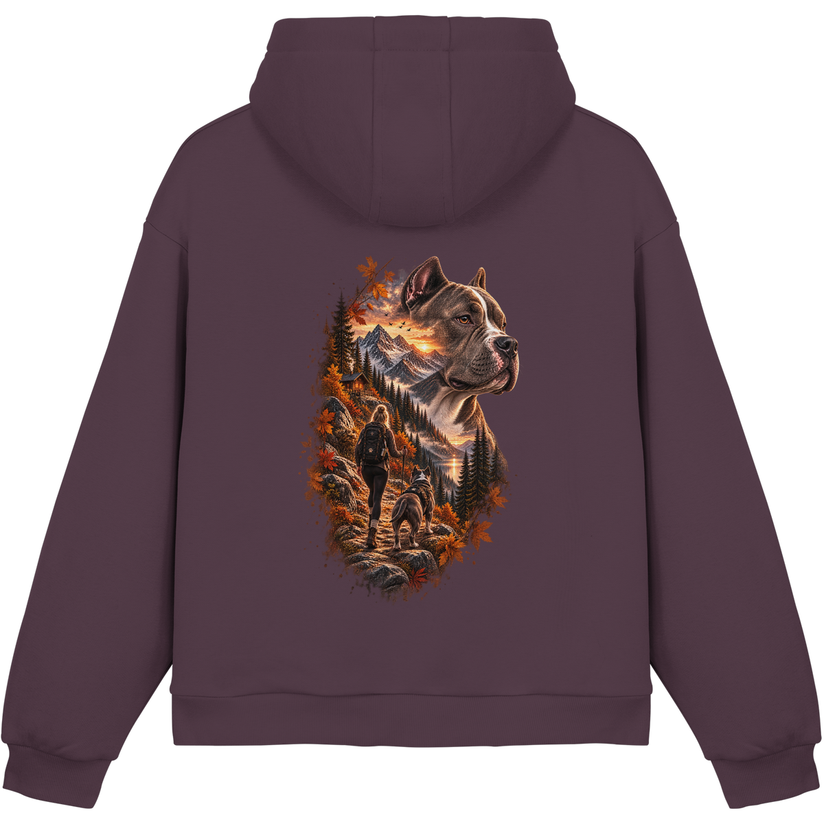 Dog Mountain Gray - Fluffy Boxcut Hoodie