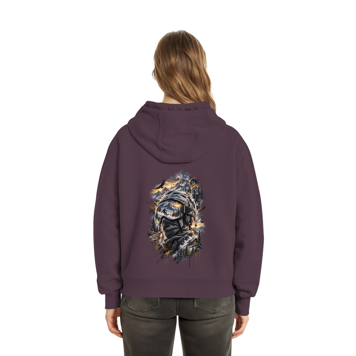 Ski Mountain - Fluffy Boxcut Hoodie