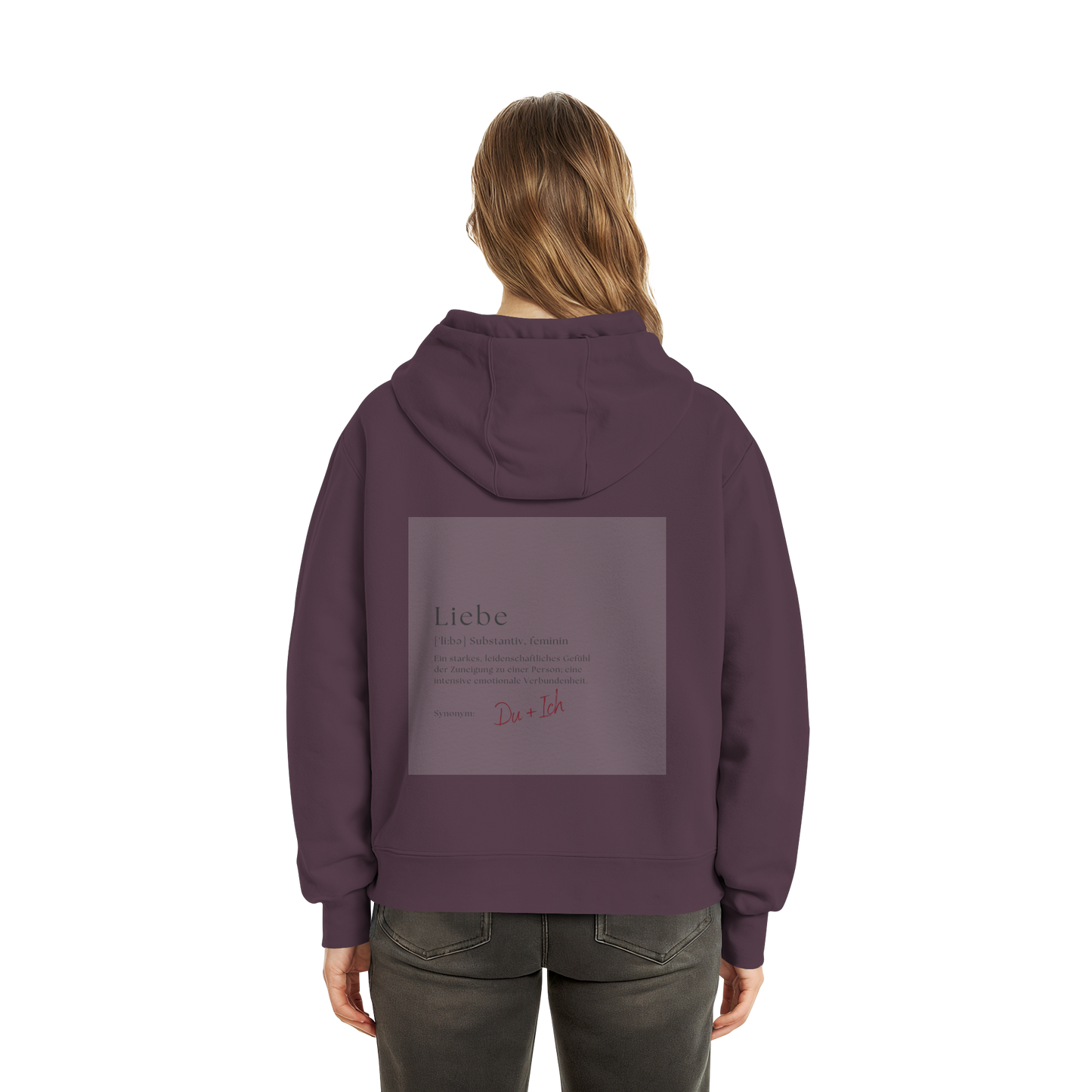 Liebe = Du+Ich - Fluffy Boxcut Hoodie