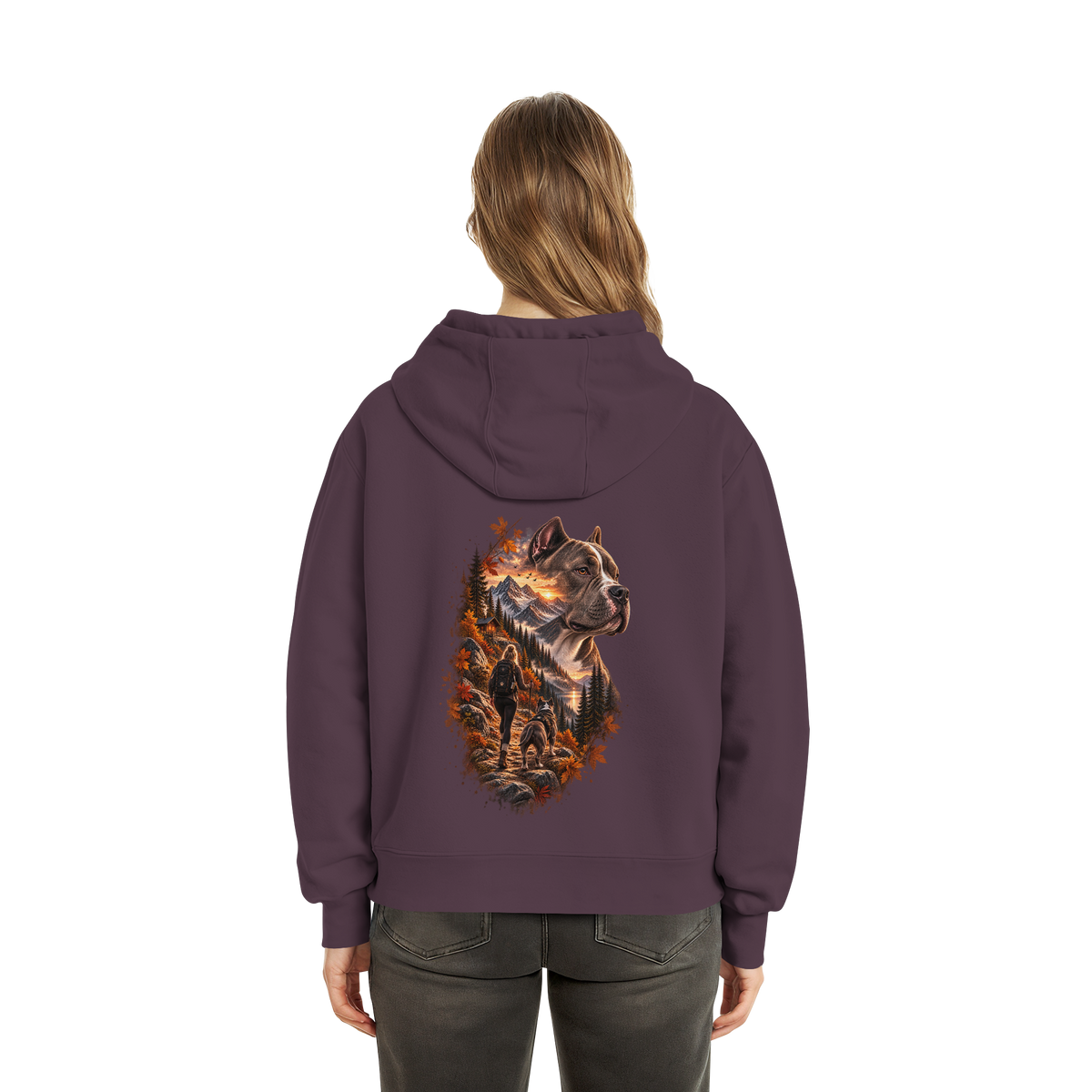 Dog Mountain Gray - Fluffy Boxcut Hoodie