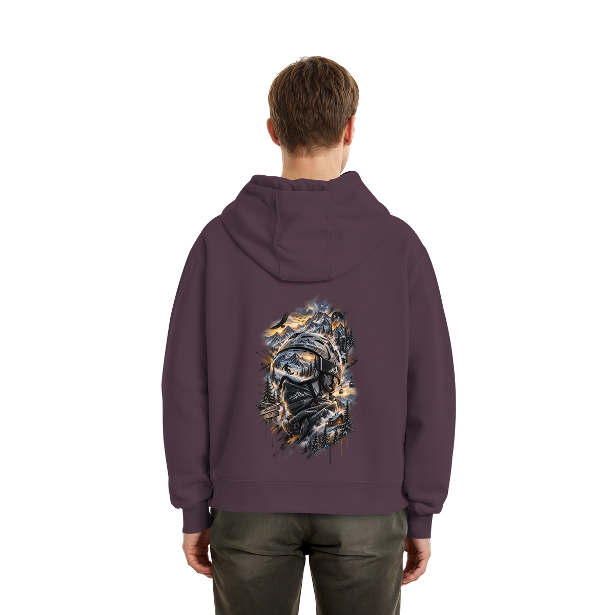 Ski Mountain - Fluffy Boxcut Hoodie