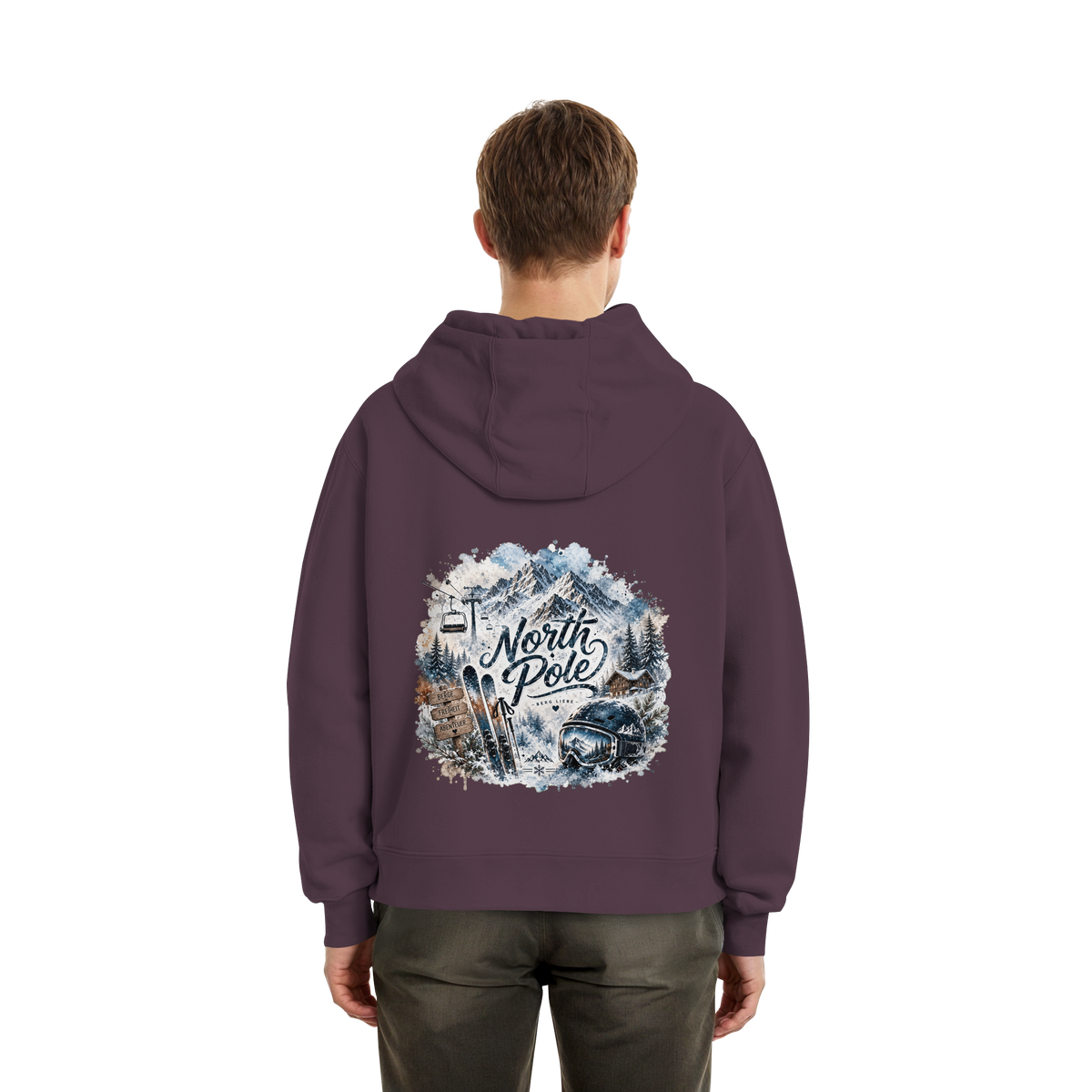 North Pole Ski - Fluffy Boxcut Hoodie