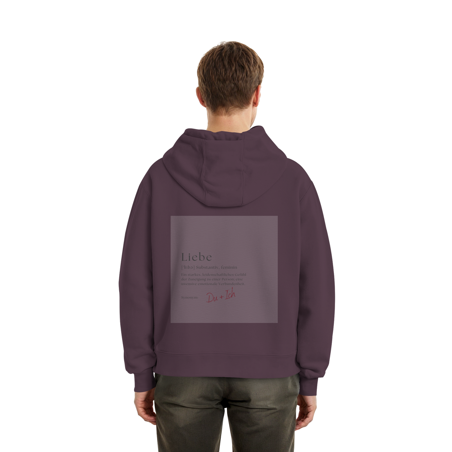 Liebe = Du+Ich - Fluffy Boxcut Hoodie