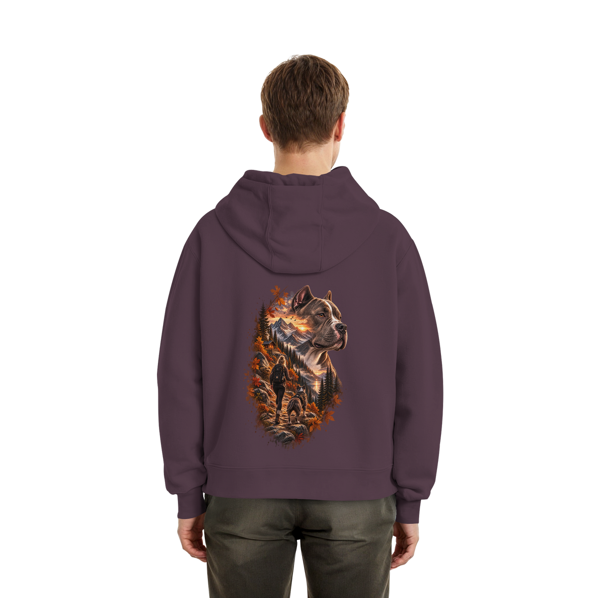 Dog Mountain Gray - Fluffy Boxcut Hoodie