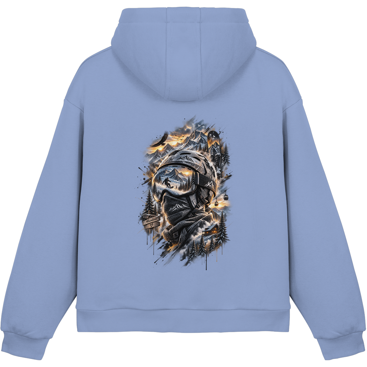 Ski Mountain - Fluffy Boxcut Hoodie