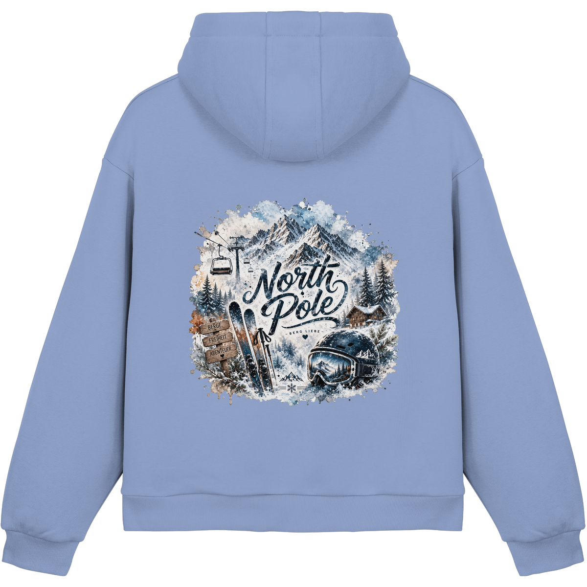 North Pole Ski - Fluffy Boxcut Hoodie
