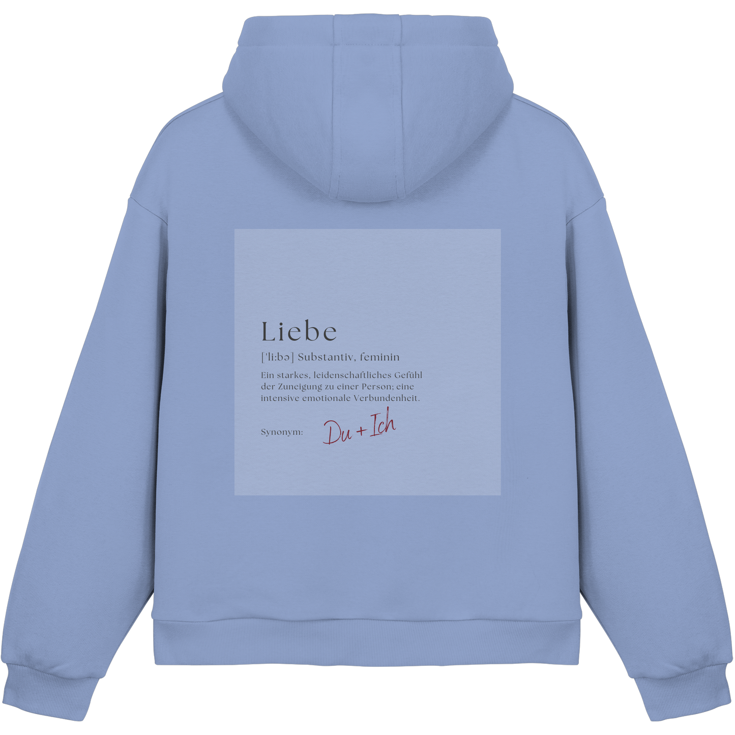 Liebe = Du+Ich - Fluffy Boxcut Hoodie