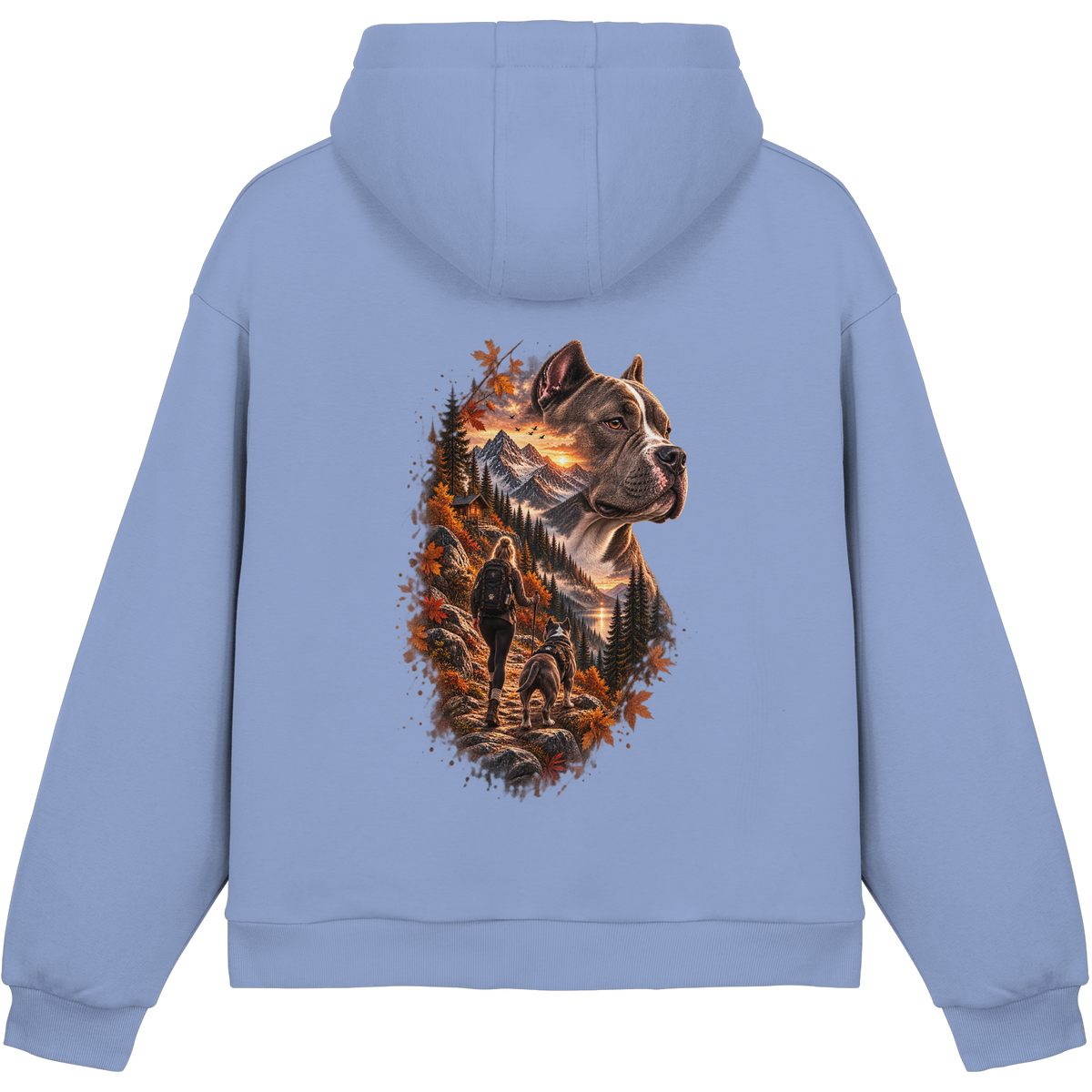 Dog Mountain Gray - Fluffy Boxcut Hoodie