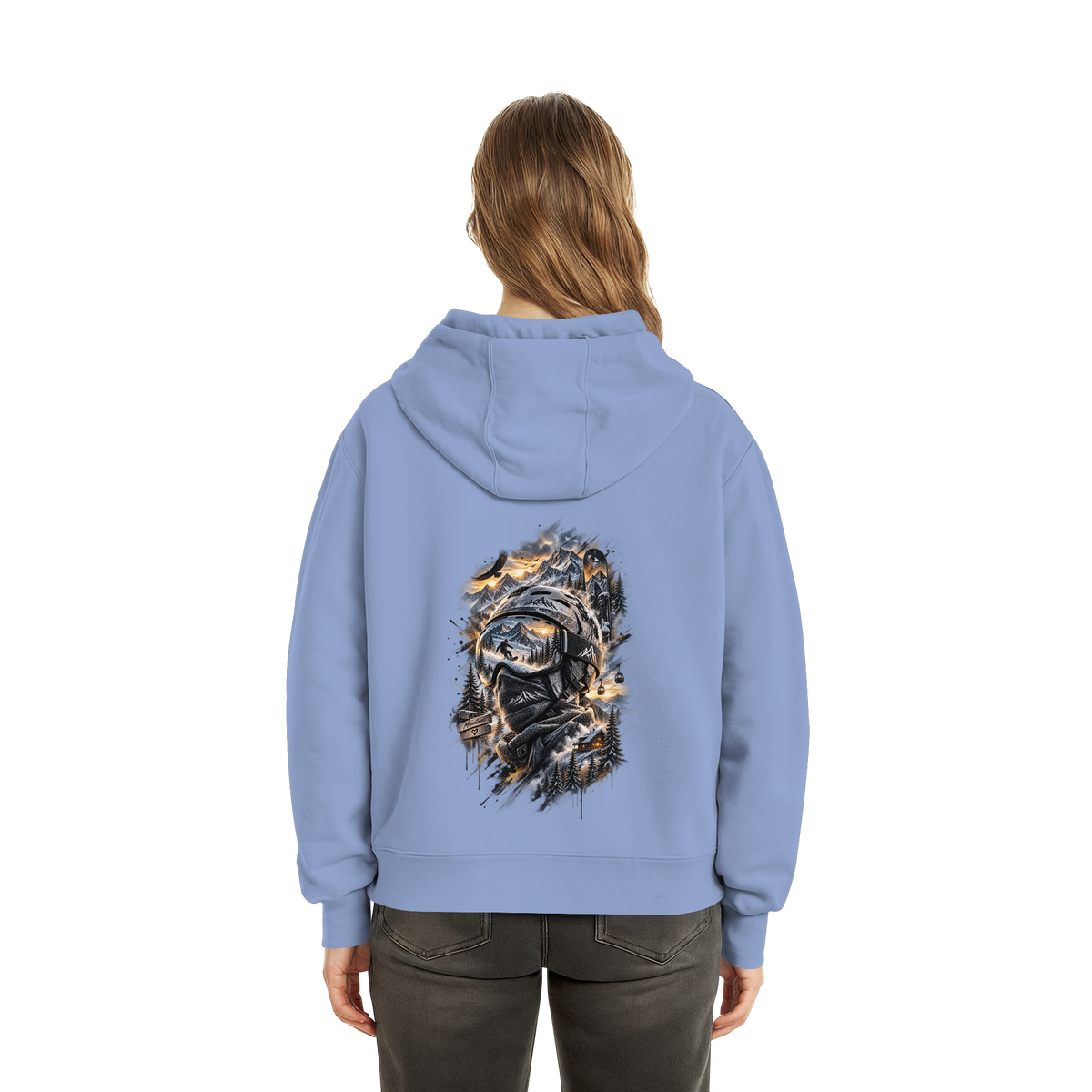 Ski Mountain - Fluffy Boxcut Hoodie