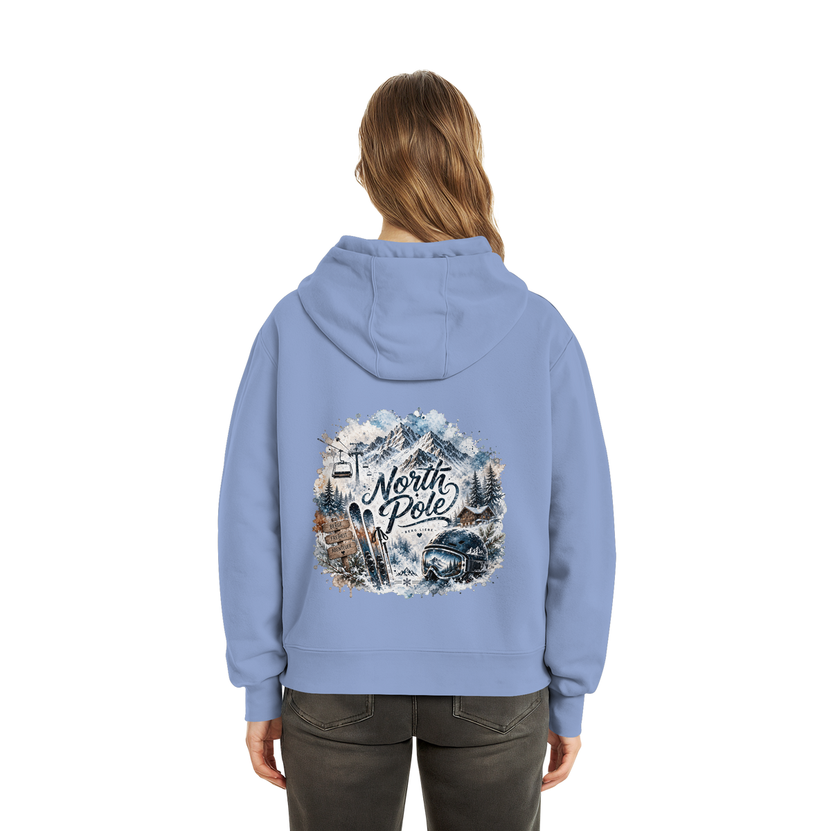 North Pole Ski - Fluffy Boxcut Hoodie