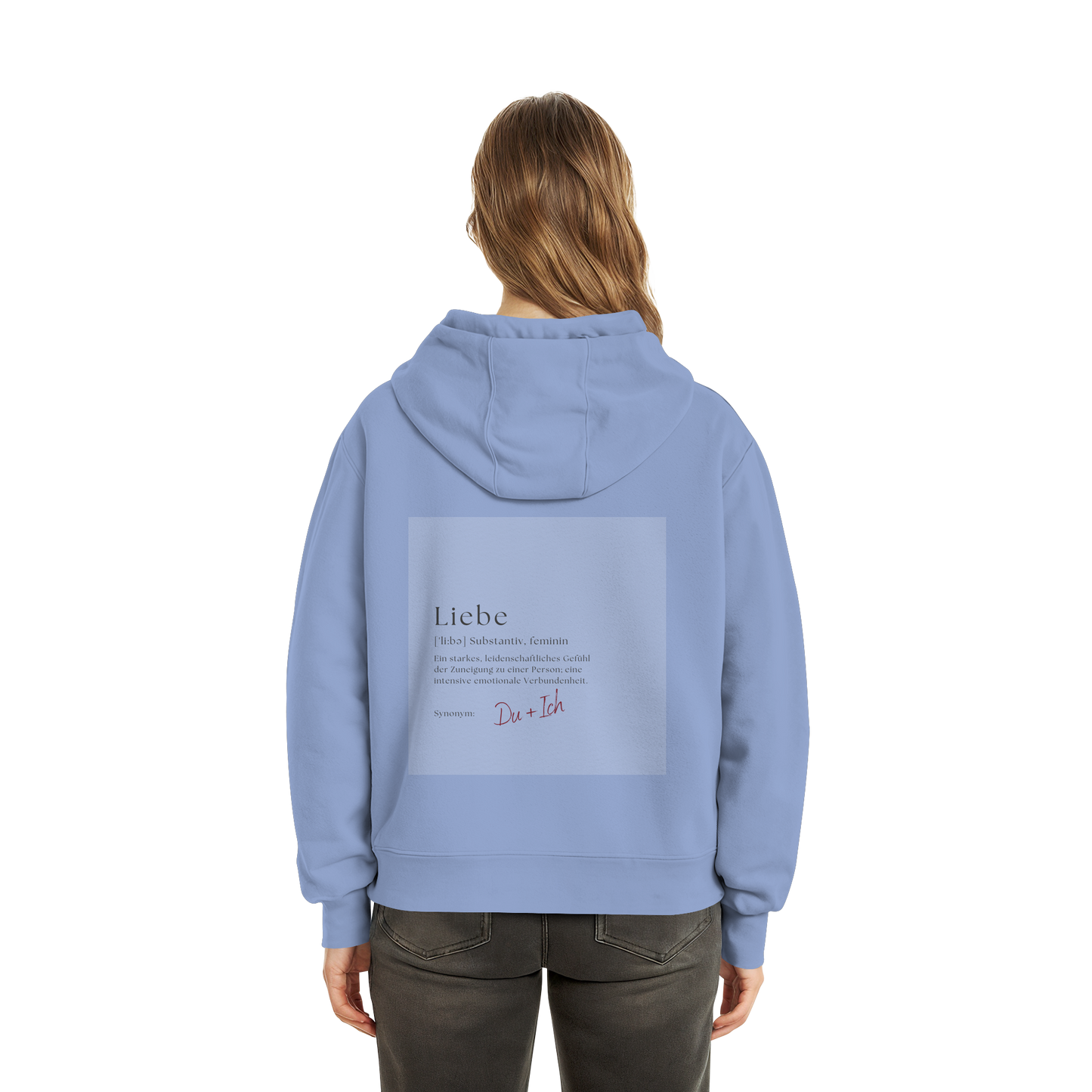 Liebe = Du+Ich - Fluffy Boxcut Hoodie