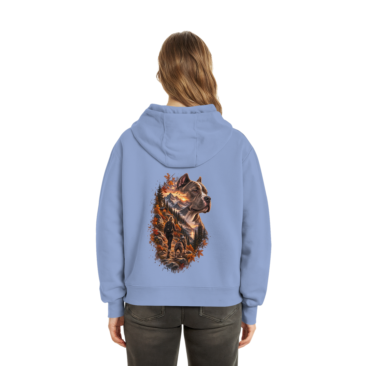 Dog Mountain Gray - Fluffy Boxcut Hoodie