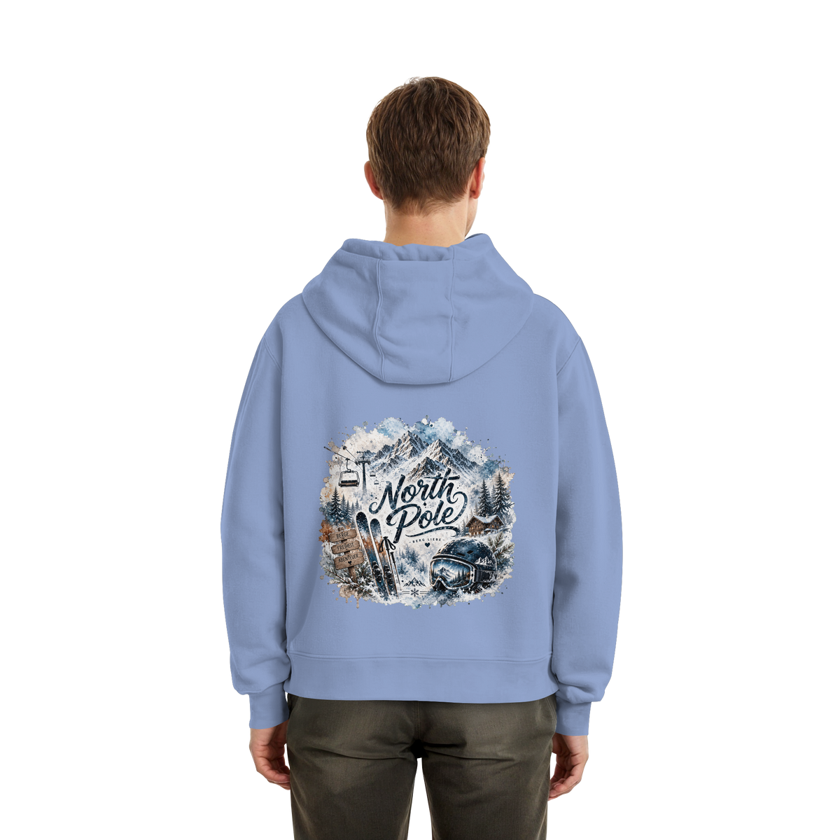 North Pole Ski - Fluffy Boxcut Hoodie