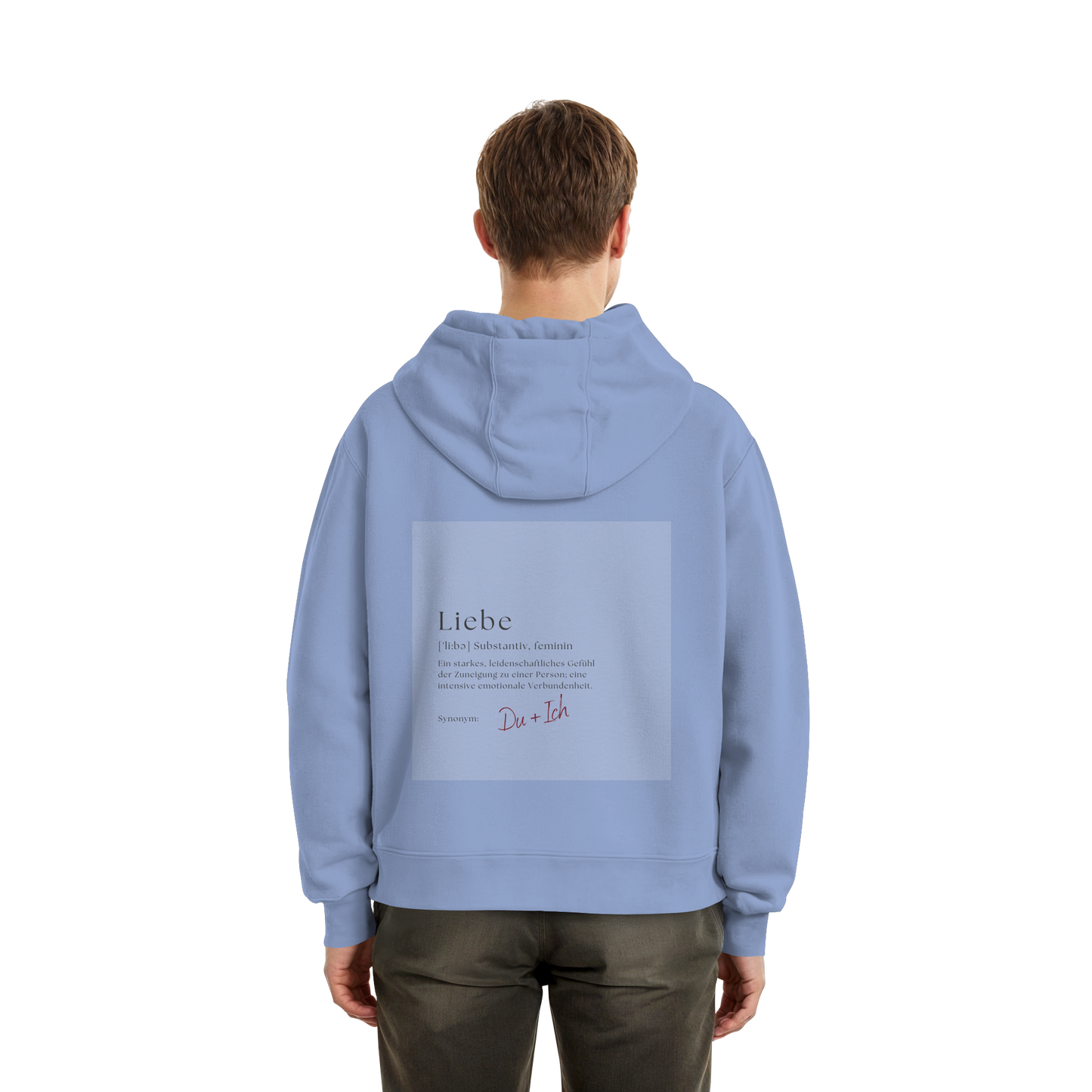 Liebe = Du+Ich - Fluffy Boxcut Hoodie