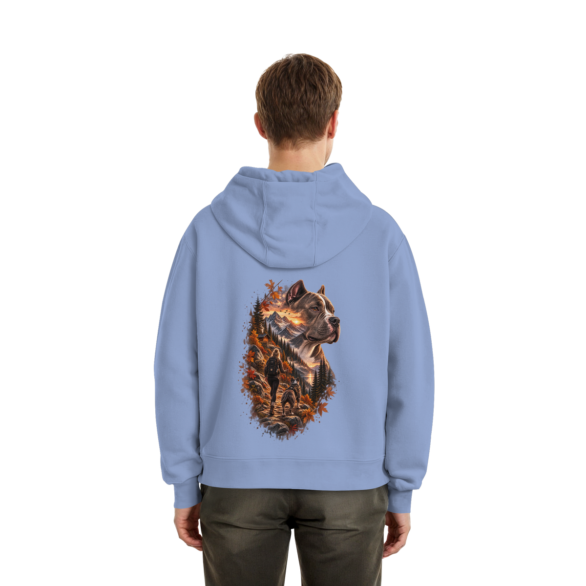 Dog Mountain Gray - Fluffy Boxcut Hoodie