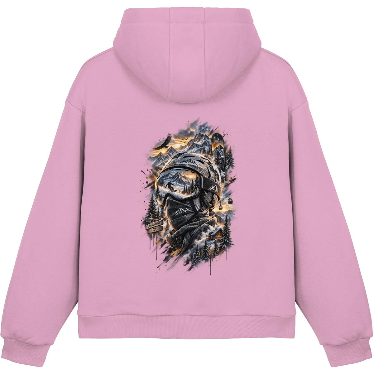 Ski Mountain - Fluffy Boxcut Hoodie