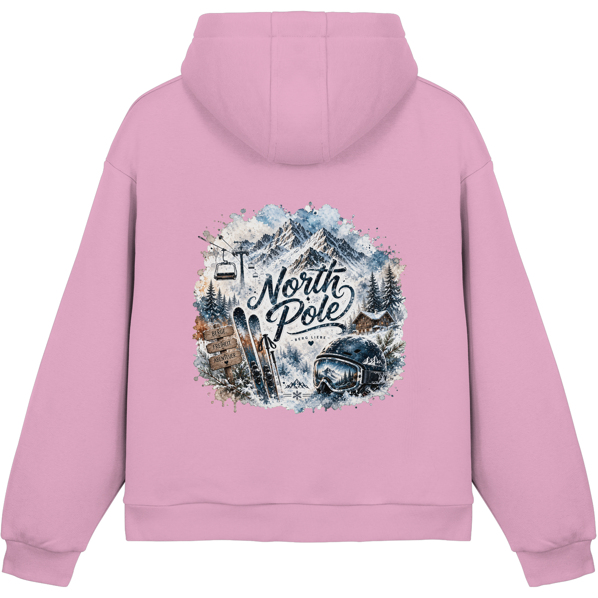 North Pole Ski - Fluffy Boxcut Hoodie