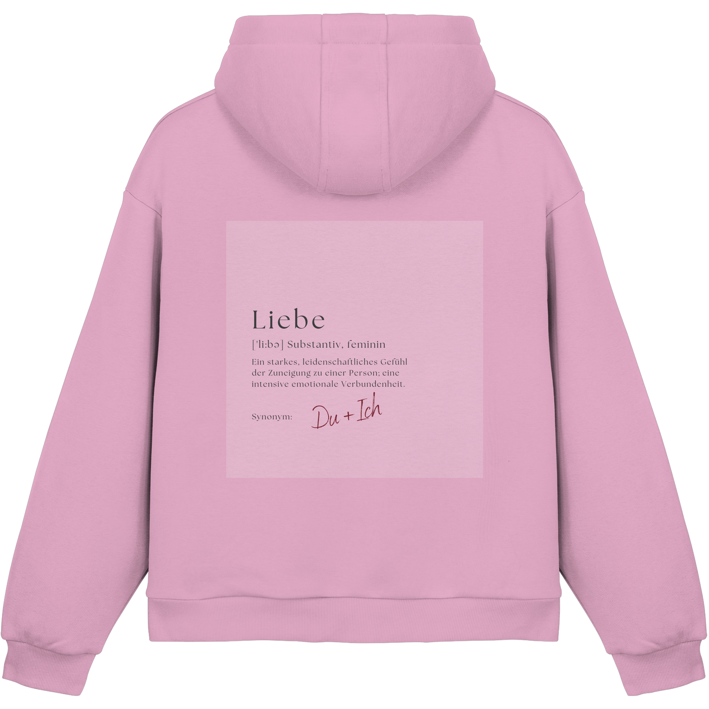 Liebe = Du+Ich - Fluffy Boxcut Hoodie