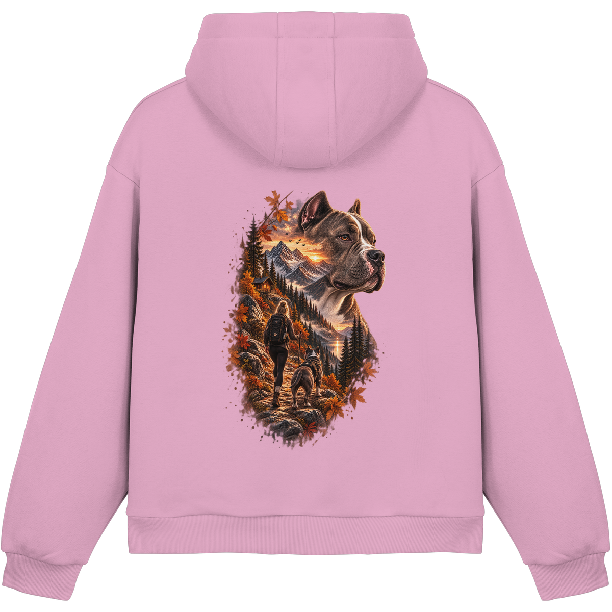 Dog Mountain Gray - Fluffy Boxcut Hoodie