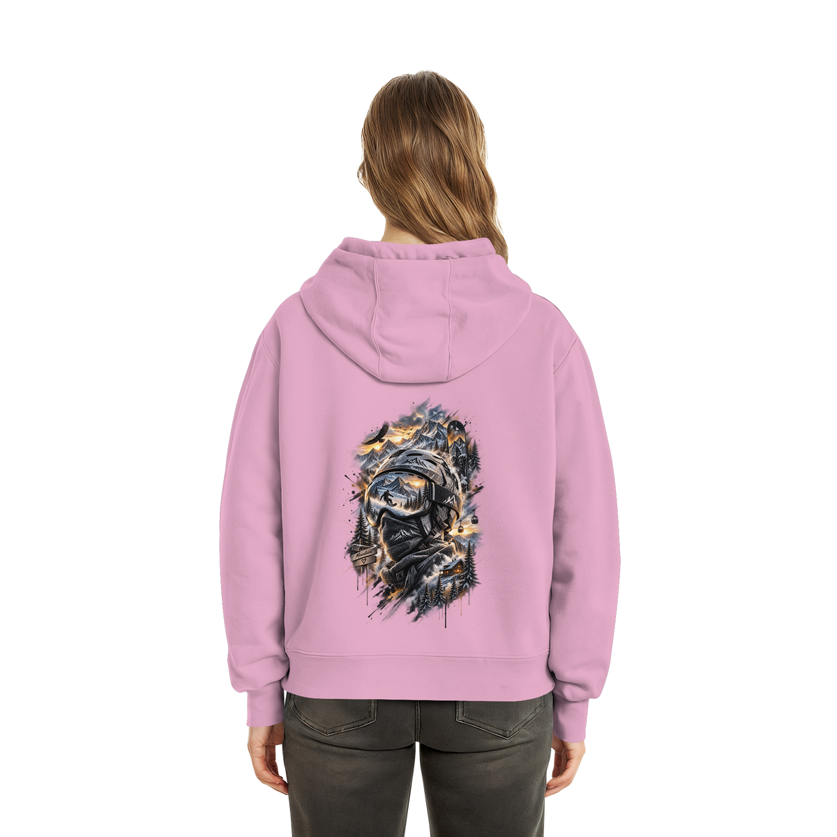 Ski Mountain - Fluffy Boxcut Hoodie