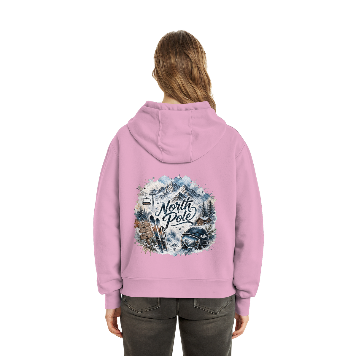 North Pole Ski - Fluffy Boxcut Hoodie