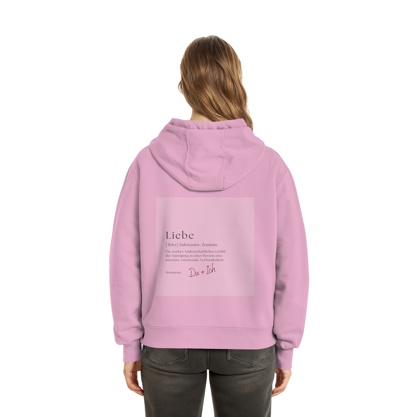 Liebe = Du+Ich - Fluffy Boxcut Hoodie
