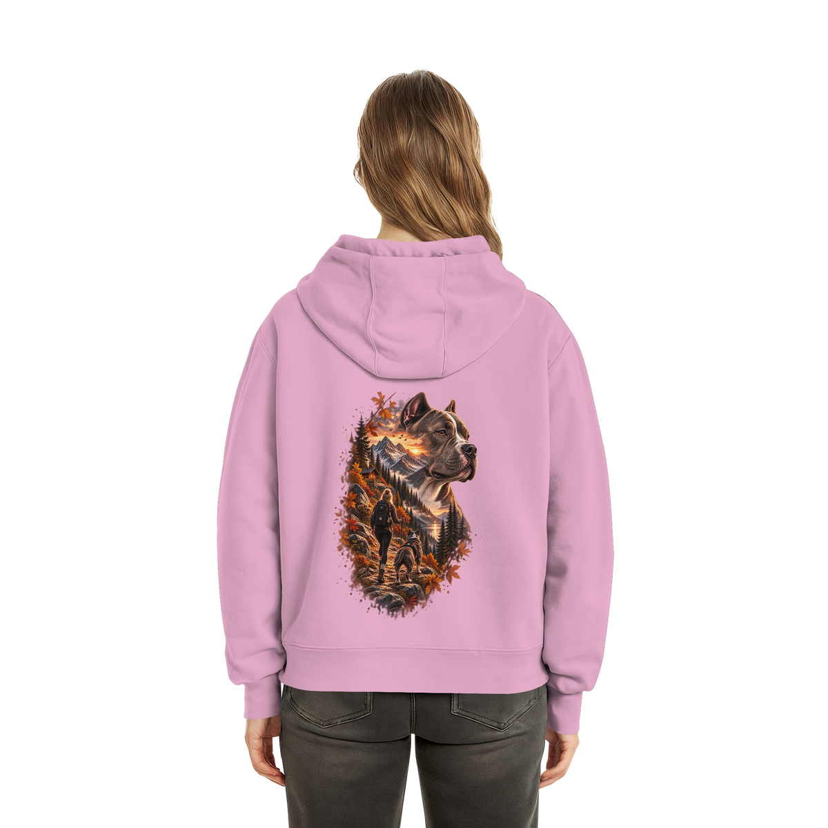 Dog Mountain Gray - Fluffy Boxcut Hoodie