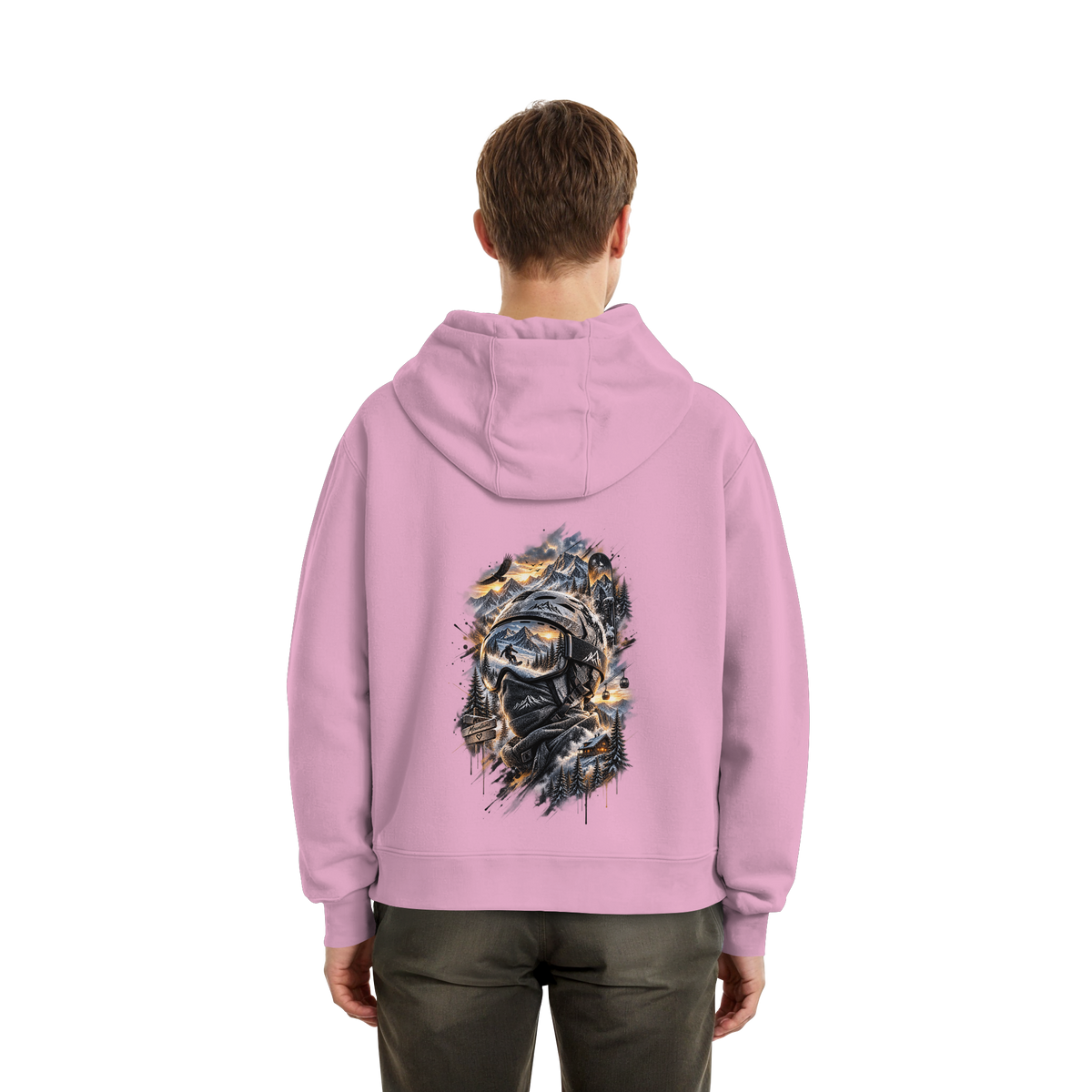 Ski Mountain - Fluffy Boxcut Hoodie