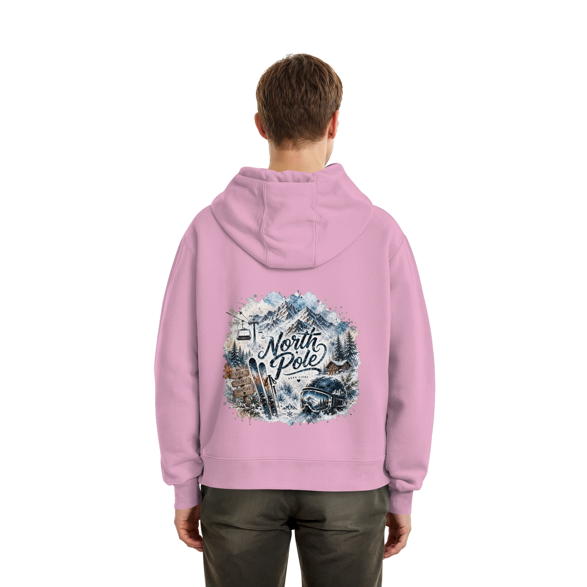 North Pole Ski - Fluffy Boxcut Hoodie