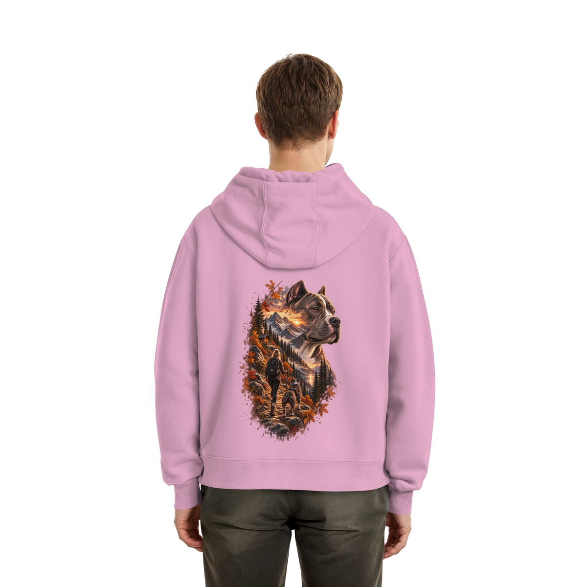 Dog Mountain Gray - Fluffy Boxcut Hoodie