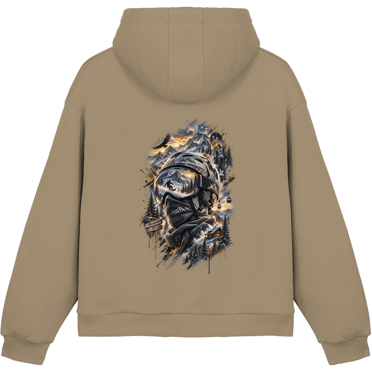 Ski Mountain - Fluffy Boxcut Hoodie