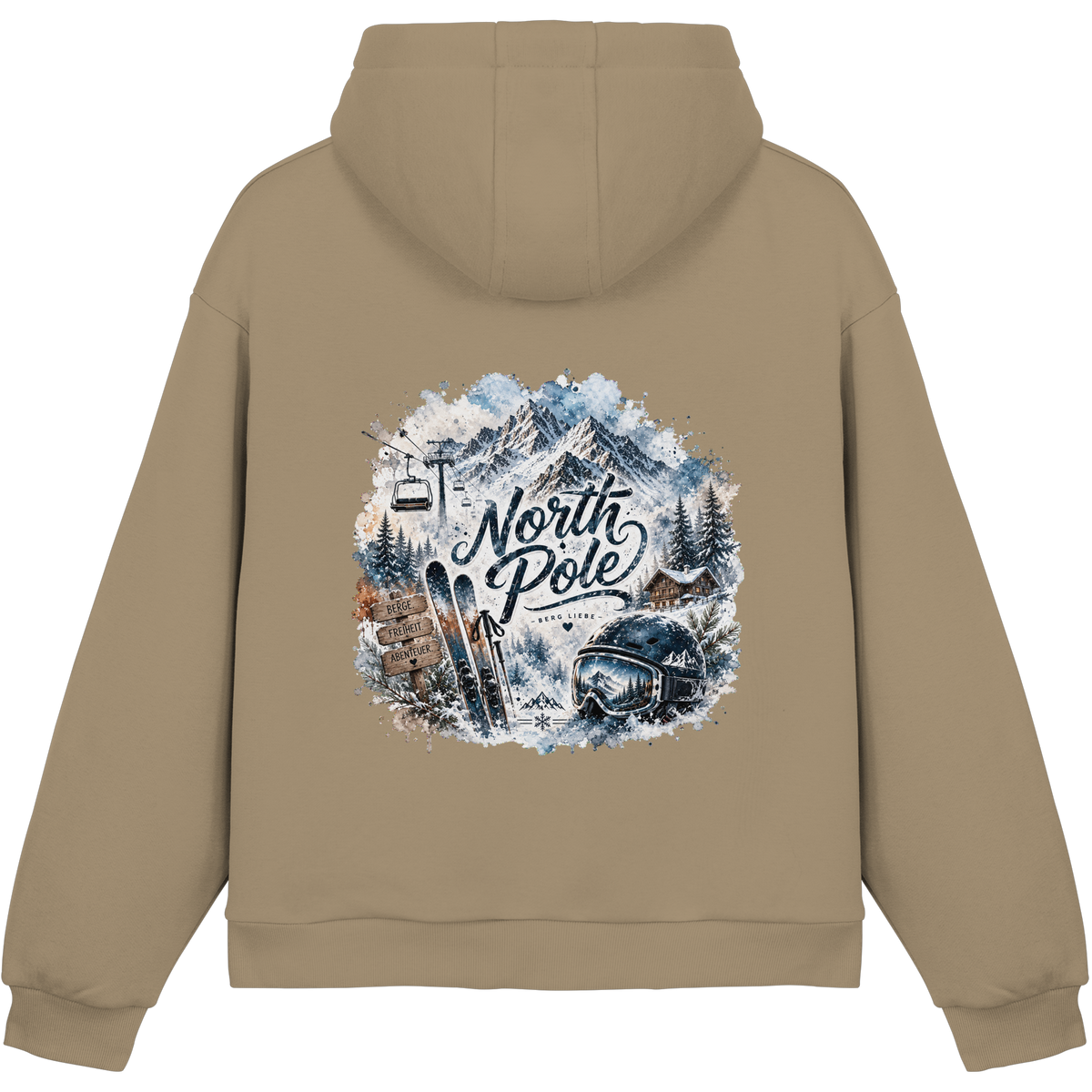 North Pole Ski - Fluffy Boxcut Hoodie