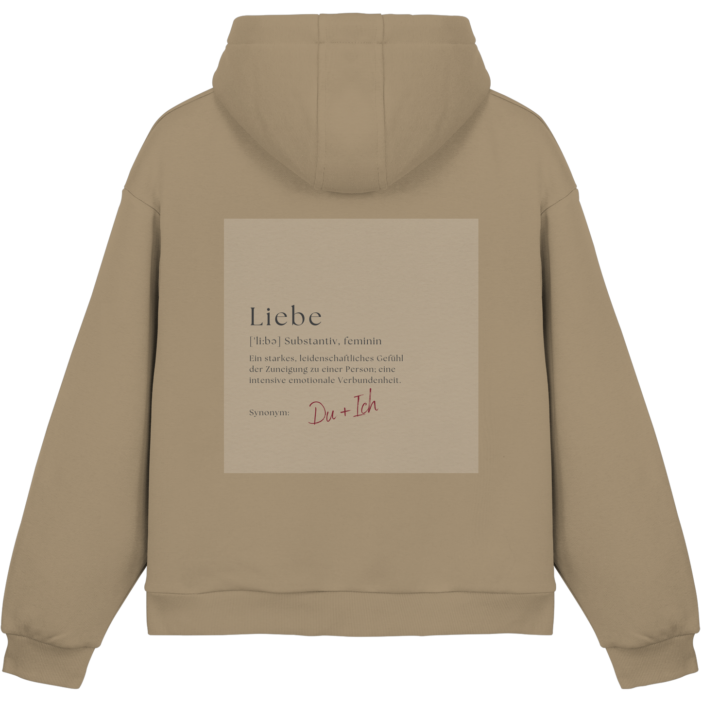 Liebe = Du+Ich - Fluffy Boxcut Hoodie